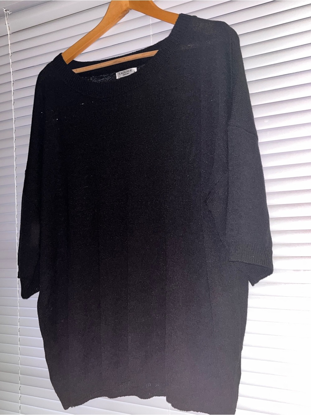Oversized Off-the-Shoulder Sweater — Black